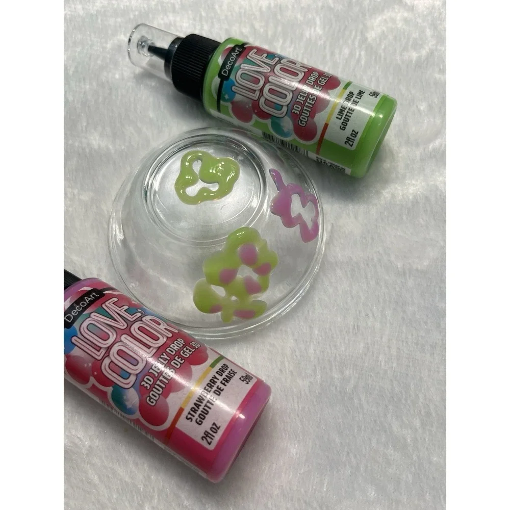 DecoArt Love Color 3D Jelly Drops Paint Set – 6 Pack – Dimensional Craft Paint